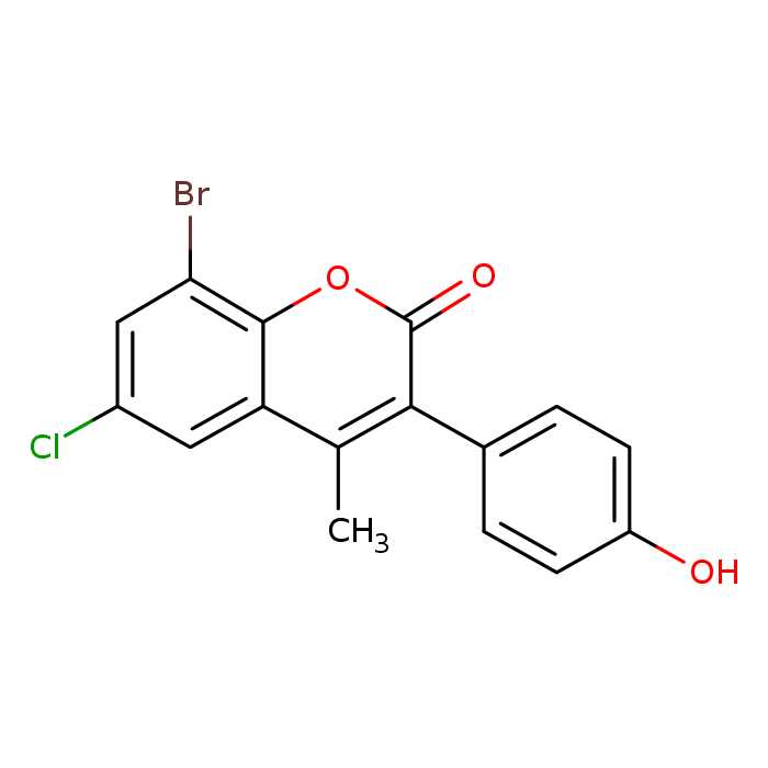 8-bromo-6-chloro-3-(4-hydroxyphenyl)-4-methyl-2H-chromen-2-one